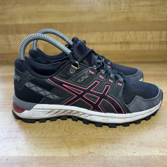 Asics Shoes - ASICS Gel-Kahana 8 Women Trail Running Shoes Black Pink 1022A198 Size 6